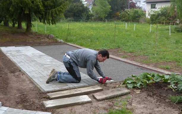 Fundering van Tegels tuinhuis