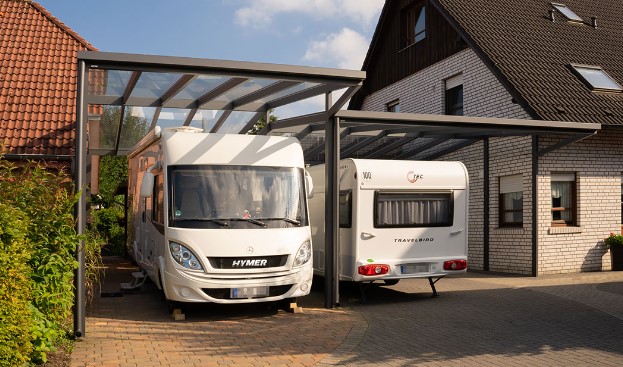 Aluminium Carport voor camper en mobilehome