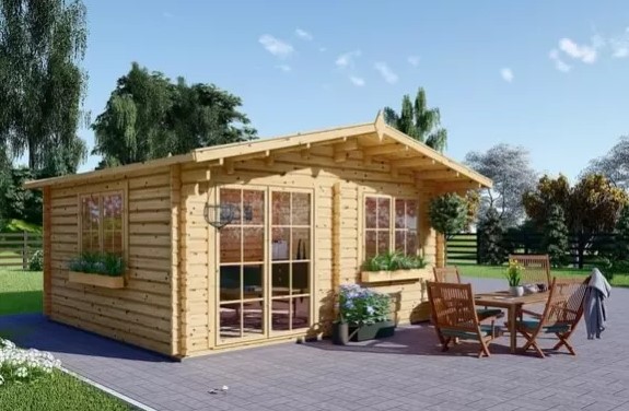 Groot houten tuinhuis WISSOUS (34 mm), 5x4 m, 20 m²