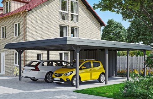 kunstof carport met berging