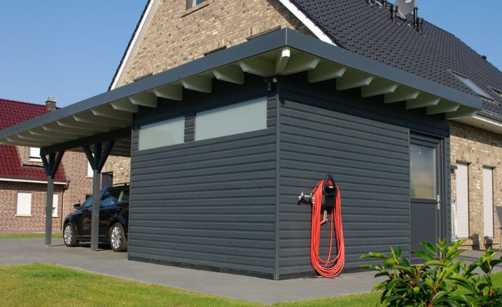 kunststof carport met berging