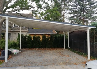 metalen carport schuin dak