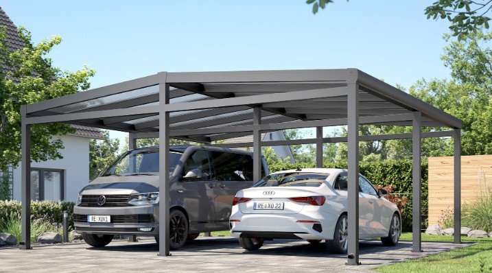 zwarte dubbele Aluminium Carport