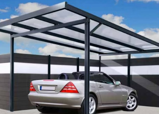 Carport met Zijwanden van Polycarbonaat