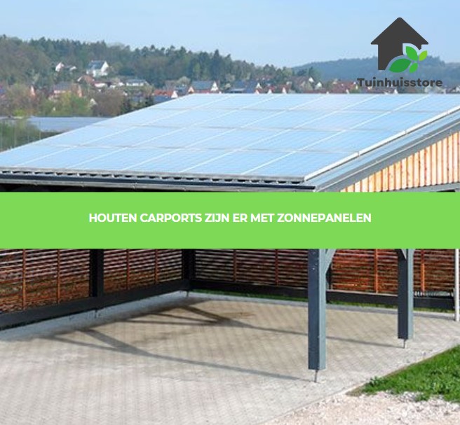 Een carport die is uitgerust met zonnepanelen, waardoor het mogelijk is om energie op te wekken.