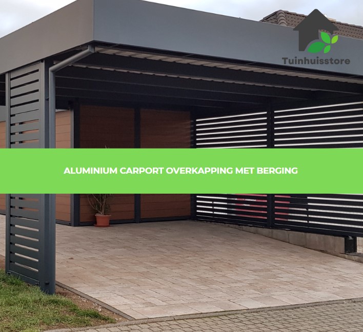 Aluminium carport overkapping met berging